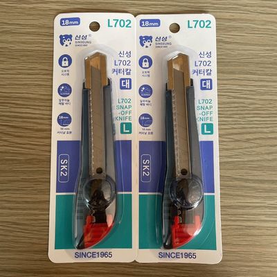 acheter 18 mm couteau de service 12 cm 9 cm 6 pouces 5,5 pouces lame mécanisme de verrouillage de protection poignée noire queue rouge fabrication en ligne