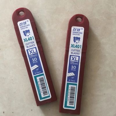 Couteau de sécurité coupé 25mm 18mm SK2 lame de coupe en acier au carbone pour emballage de boîte intérieure 126mm