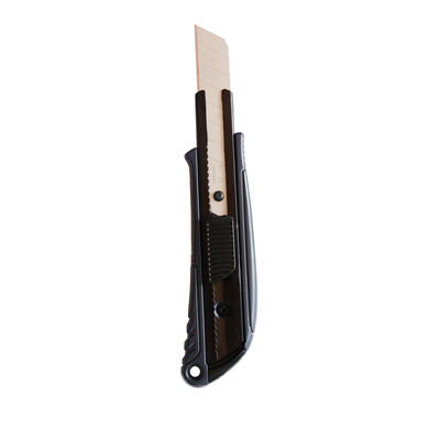 Couteau utilitaire pour cloisons sèches noir 9 mm 18 mm à verrouillage automatique avec design antidérapant