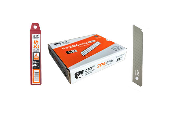 Lame de cutter de 109 mm de long, angle de 60°, lames de 18 mm avec 15 segments et corps argenté