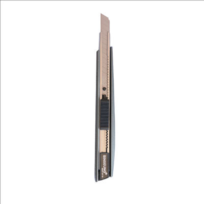 Couteau à lame métallique de 9 mm coupe-boîte coupe-boîte en aluminium noir