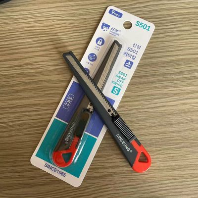 Couteau d'utilité rétractable à poignée en fer avec lames de coupure en acier SK2 remplaçables