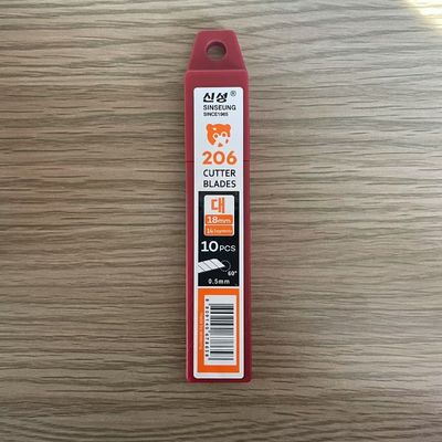 Lame de cutter professionnelle, lisse et précise, largeur 18 mm, épaisseur 0,5 mm