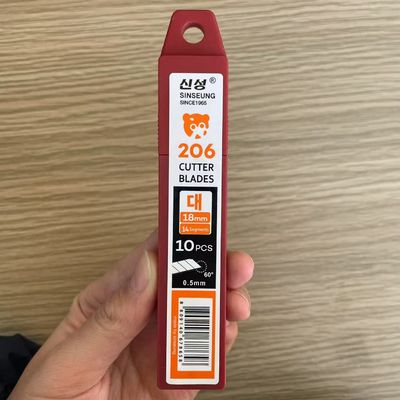 Lames de couteau durables de 18 mm, 14 segments, épaisseur de 0,5 mm, construction robuste